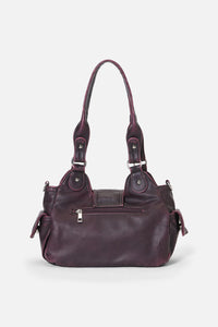 Black Friday - Vintage Buckle & Stud Bag - dark-purple