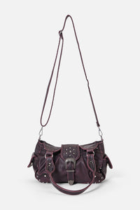Black Friday - Vintage Buckle & Stud Bag - dark-purple