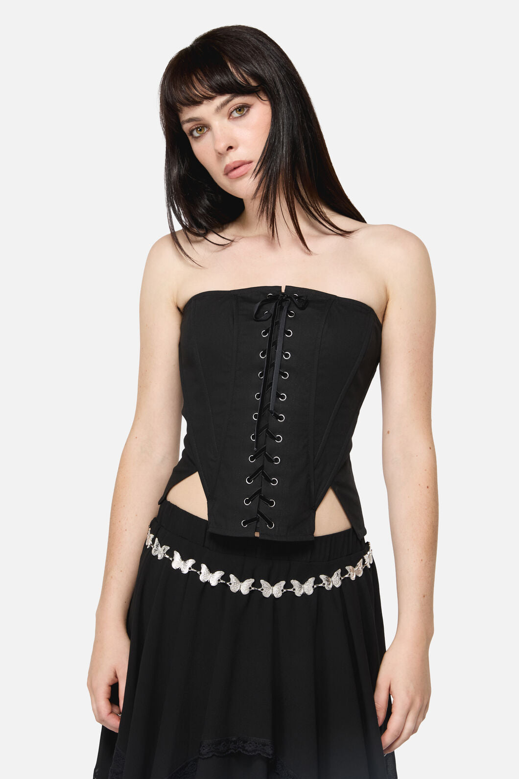 Black Friday - Butterfly Hip Waist Chain - silver