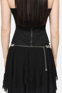Black Friday - Butterfly Hip Waist Chain - silver
