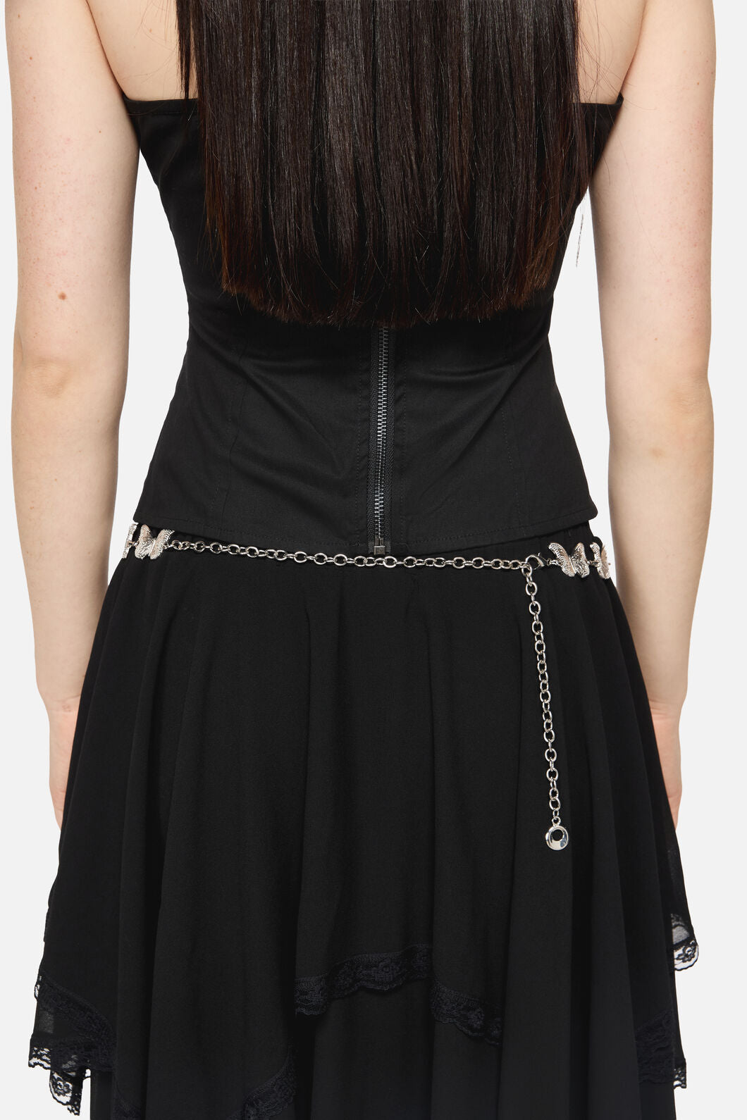 Black Friday - Butterfly Hip Waist Chain - silver
