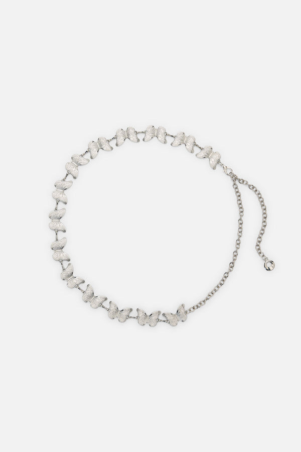 Black Friday - Butterfly Hip Waist Chain - silver