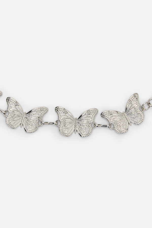 Black Friday - Butterfly Hip Waist Chain - silver