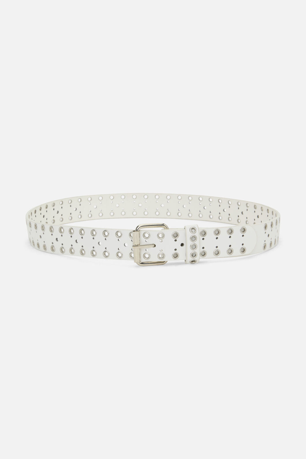 Black Friday - Eyelet Border Belt - white