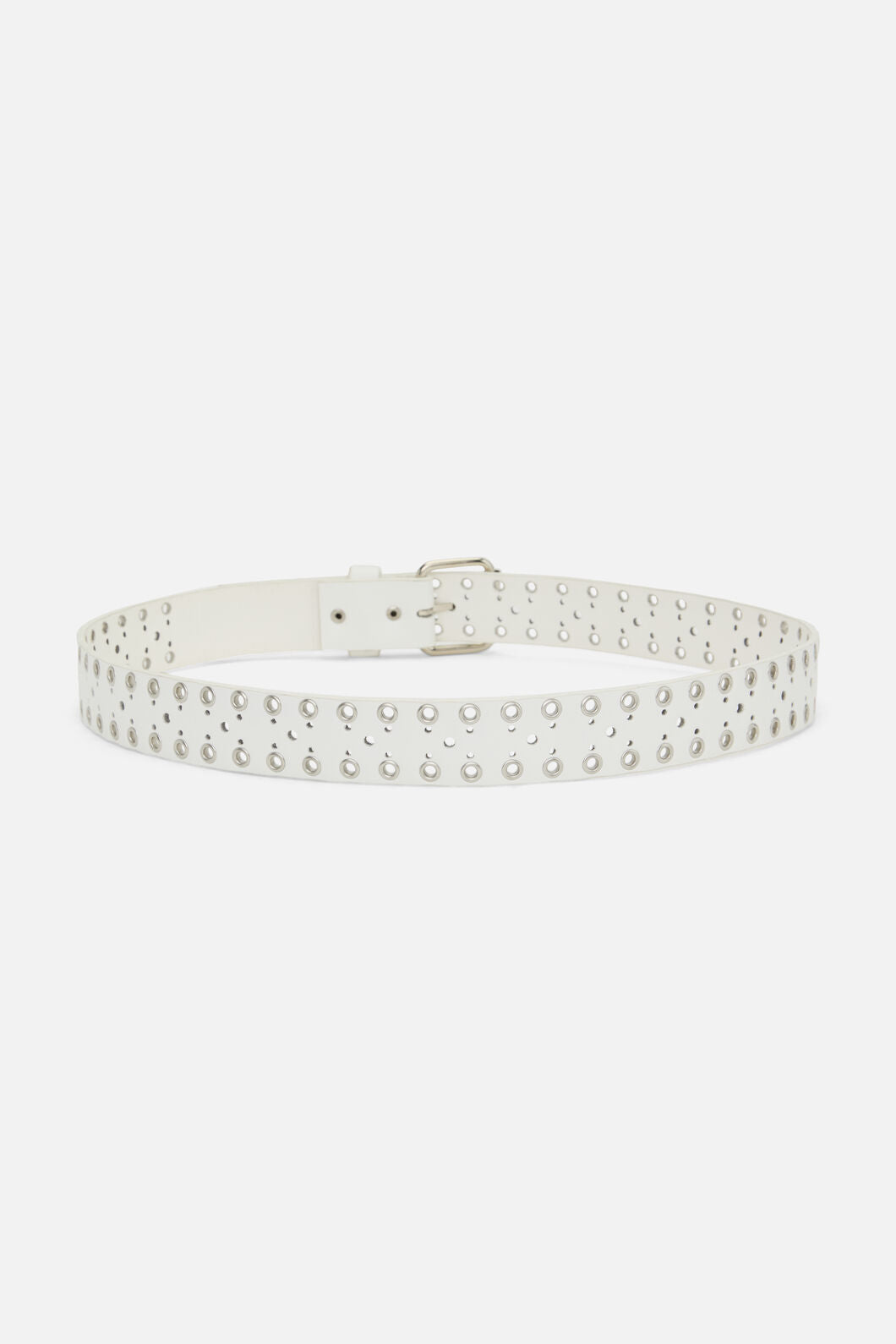 Black Friday - Eyelet Border Belt - white