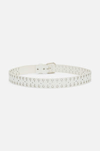 Black Friday - Eyelet Border Belt - white