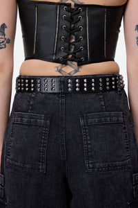 Black Friday - Simple Stud Belt - black