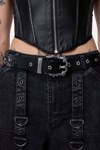 Black Friday - Star Eyelet Belt - black