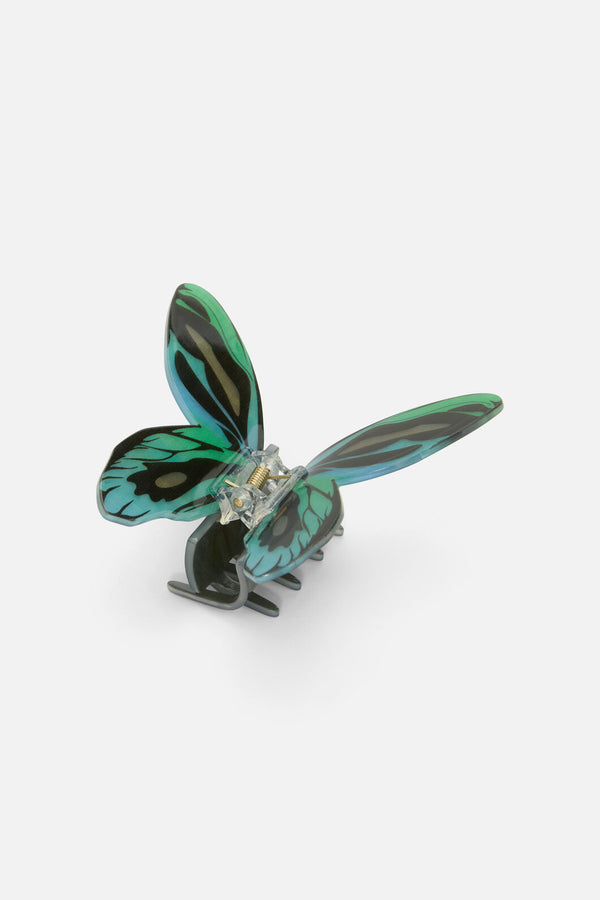 Black Friday - Butterfly Claw Clip - teal-black