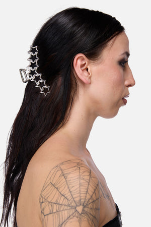 Black Friday - Stars Claw Clip - silver