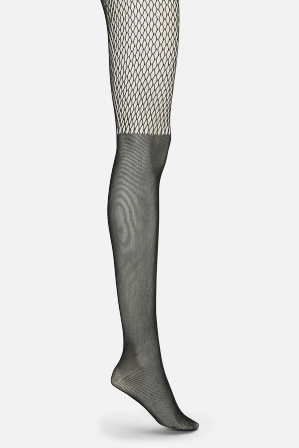 Black Friday - Fishnet Thigh Tights - black