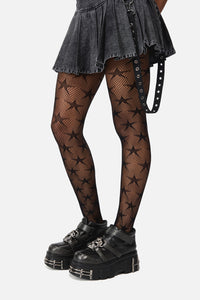 Black Friday - Star Fishnets - black