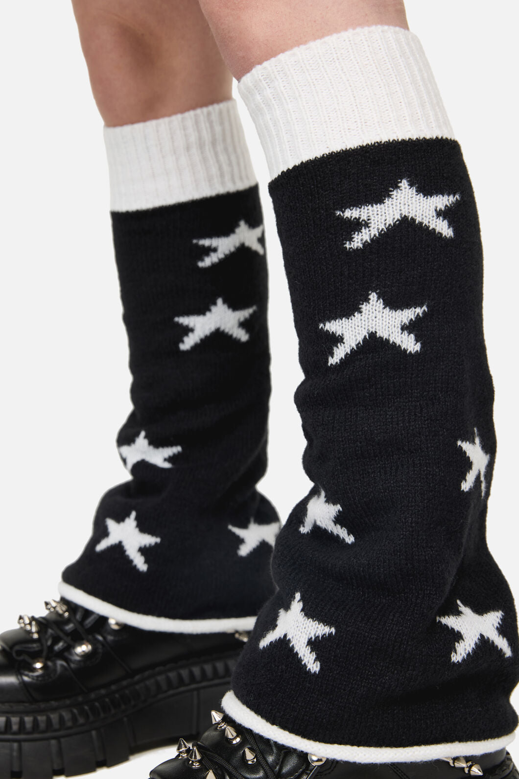 Black Friday - Black Stars Leg Warmers - black