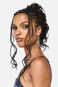 Black Friday - Charming Star Hoops - silver