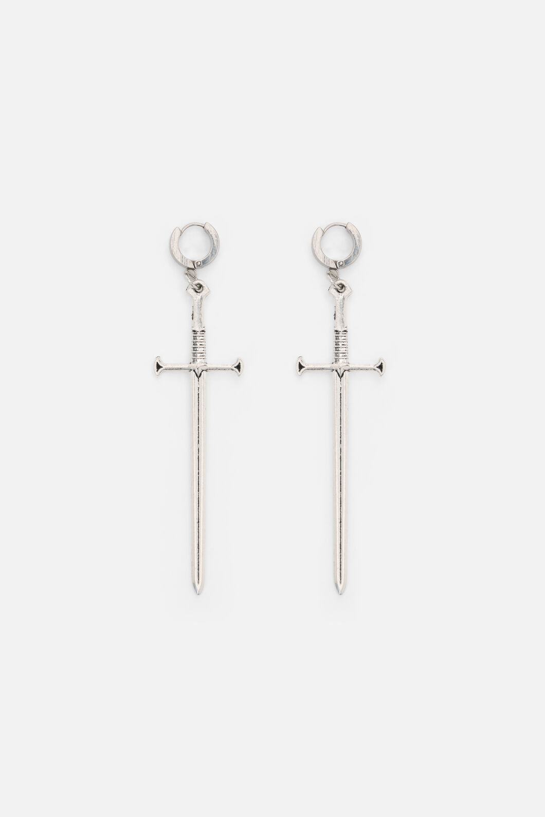 Black Friday - Exaggerated Sword Earrings - silver