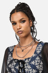 Black Friday - Layered Punk Necklace - silver