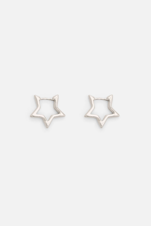 Black Friday - Star Hug Earrings - silver
