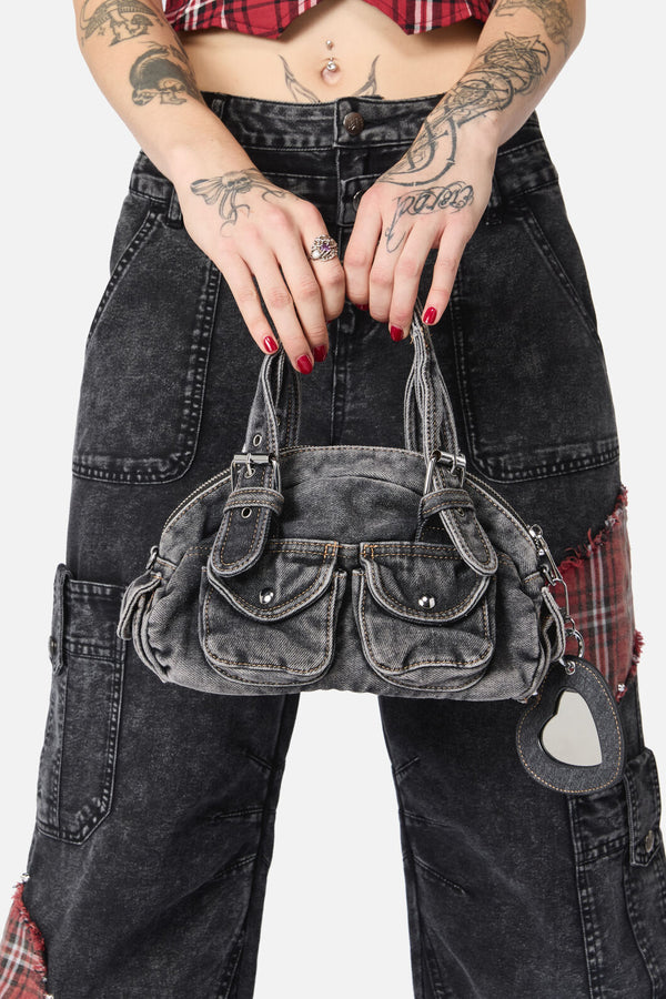 Black Friday - Black Denim Bag - black
