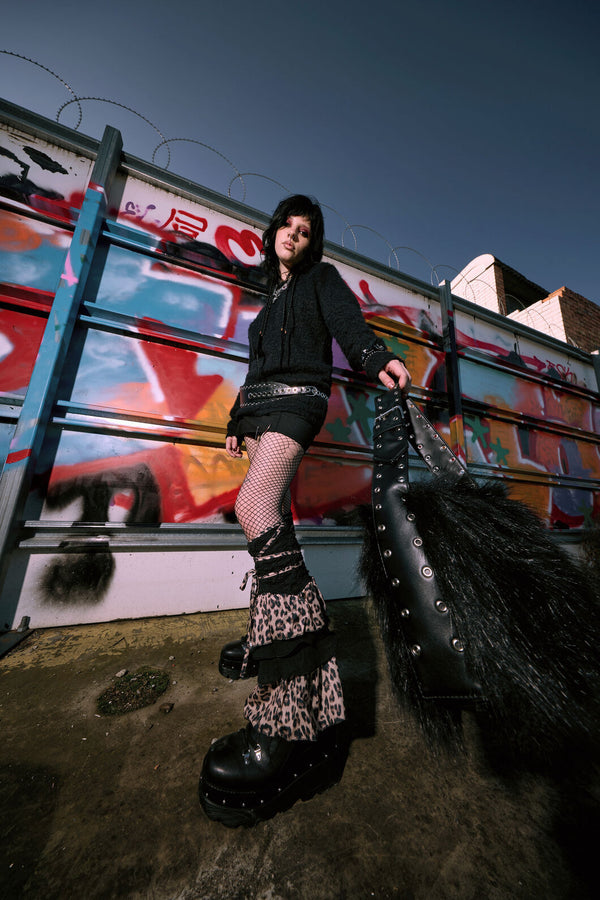 Black Friday - Fluffy Eyelet Bag - black