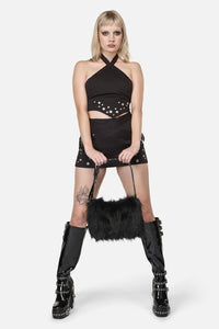 Black Friday - Fluffy Eyelet Bag - black