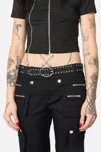 Black Friday - Simple Stud Belt - black