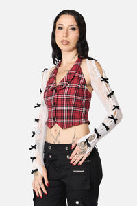 Black Friday - White Sweet Bow Sleeves - white