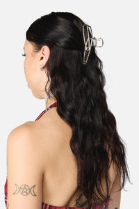 Black Friday - Safety Pin Claw Clip - silver