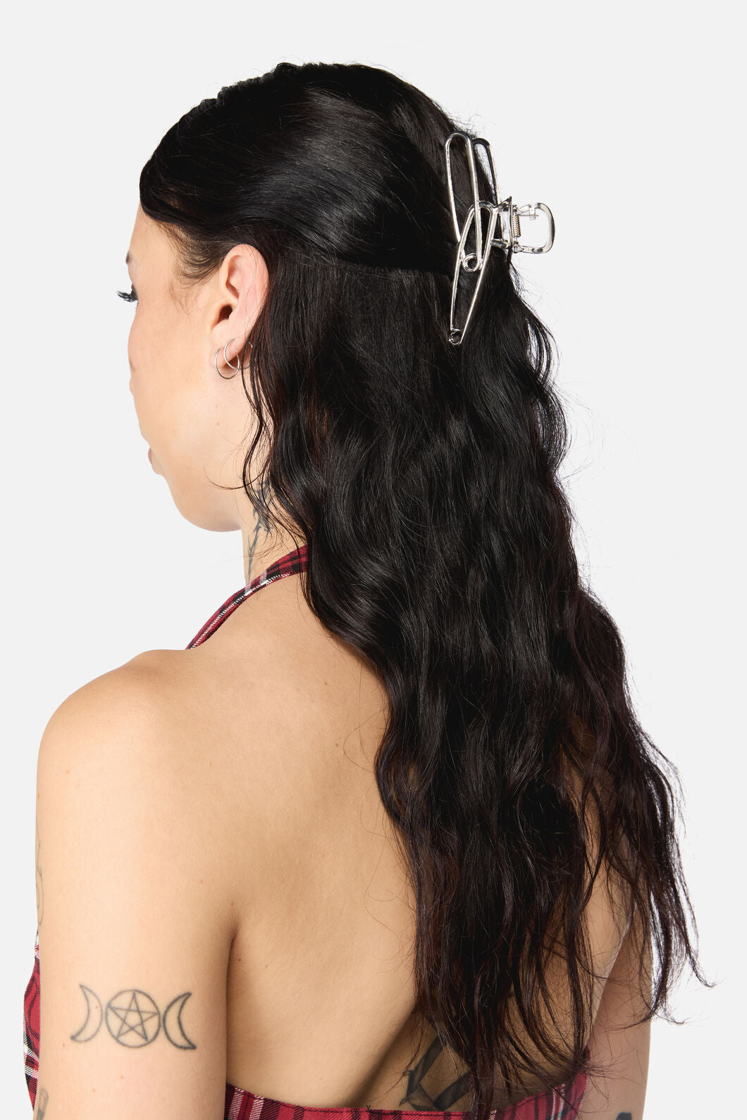 Black Friday - Safety Pin Claw Clip - silver