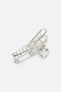 Black Friday - Safety Pin Claw Clip - silver