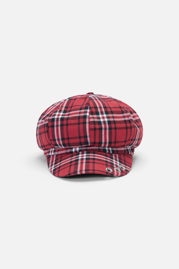 Black Friday - Louve Tartan Slouch Cap - red