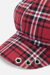 Black Friday - Louve Tartan Slouch Cap - red