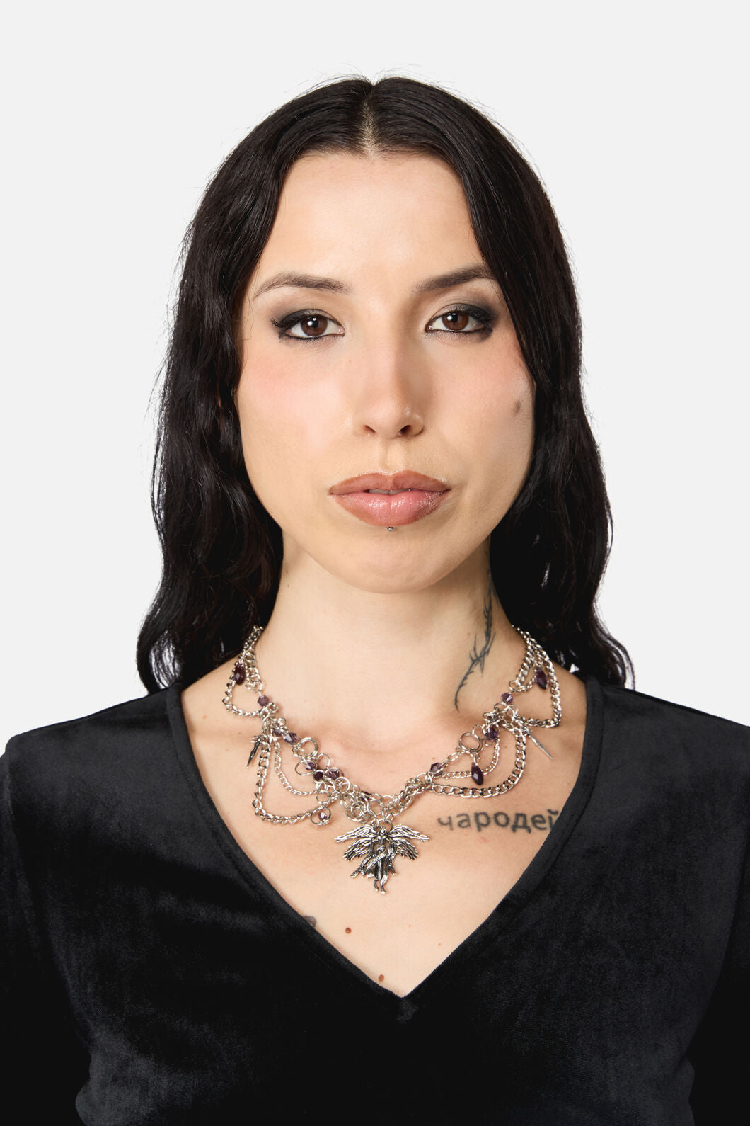 Black Friday - Goth Necklace - silver