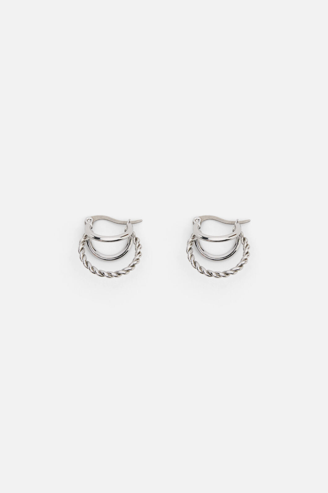 Black Friday - Simple Huggie Chain Earrings - silver
