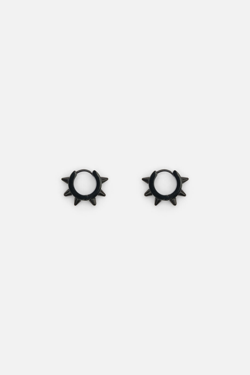 Black Friday - Small Spike Huggie Earrings - black