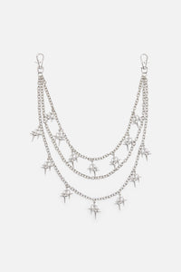 Black Friday - Stars Charm Pant Chain - silver