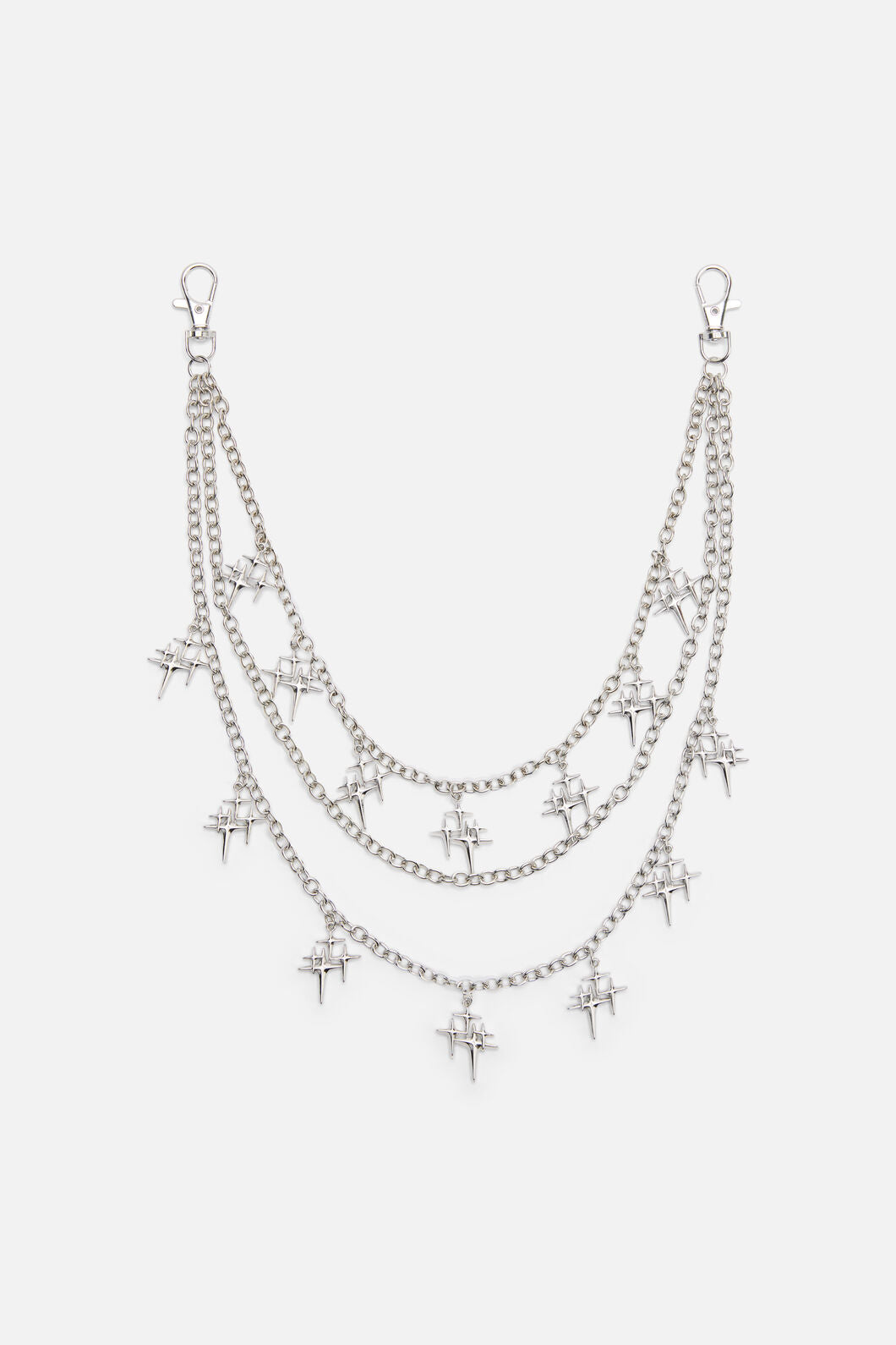 Black Friday - Stars Charm Pant Chain - silver