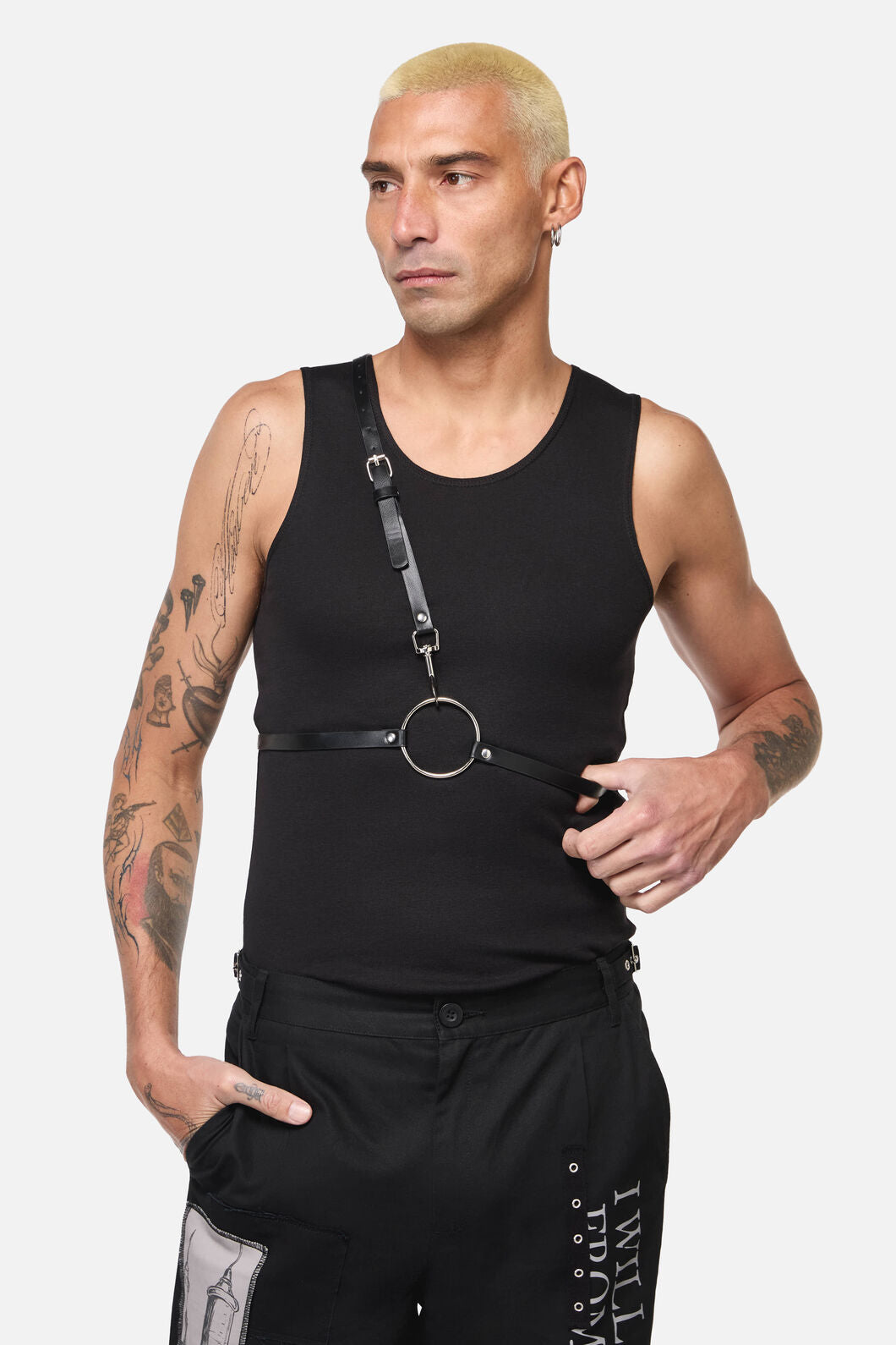 Black Friday - One Shoulder Large Ring Harness - black