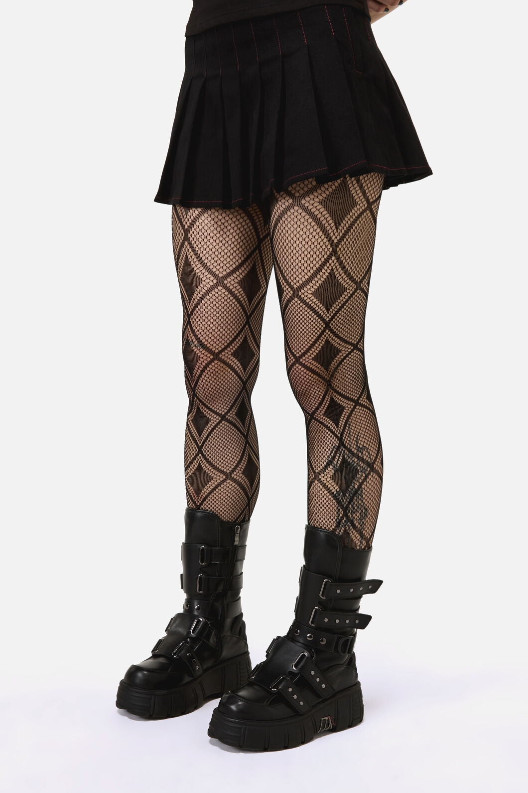 Black Friday - Diamond Mesh Tights - black