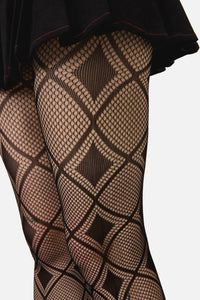 Black Friday - Diamond Mesh Tights - black