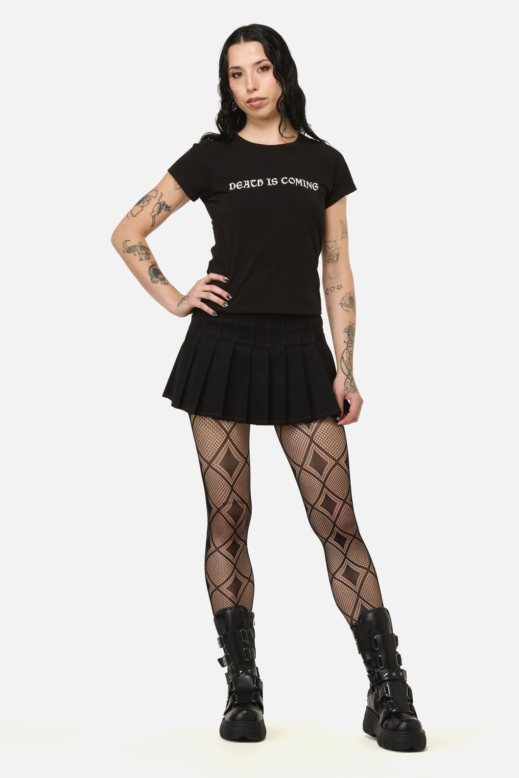 Black Friday - Diamond Mesh Tights - black