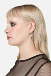 Black Friday - Safety Pin Earrings - silver