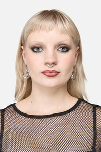 Black Friday - Night Skull Earrings - silver
