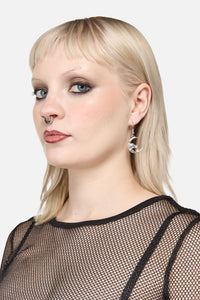 Black Friday - Night Skull Earrings - silver