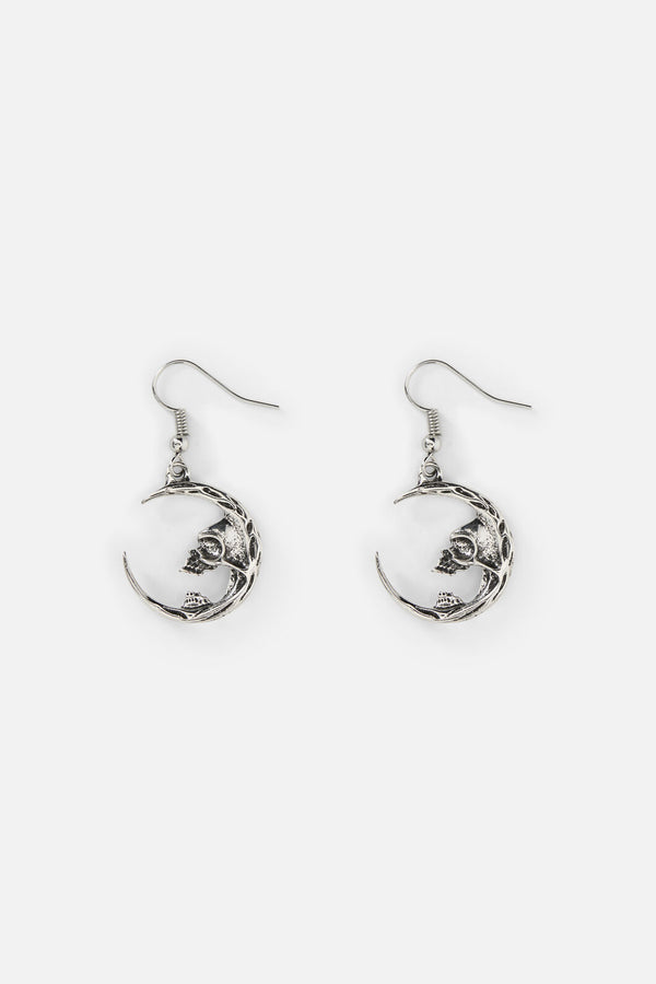 Black Friday - Night Skull Earrings - silver