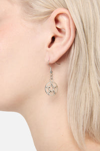 Black Friday - Simple Pentagram Earrings - silver
