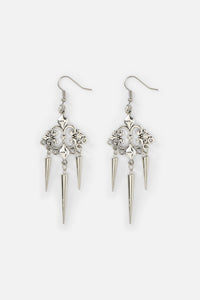 Black Friday - Fleur Gothic Earrings - silver