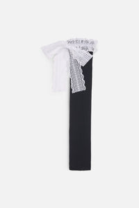 Black Friday - Contrast Lace Long Socks - black