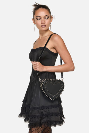 Black Friday - Spiked Heart Two Way Bag - black