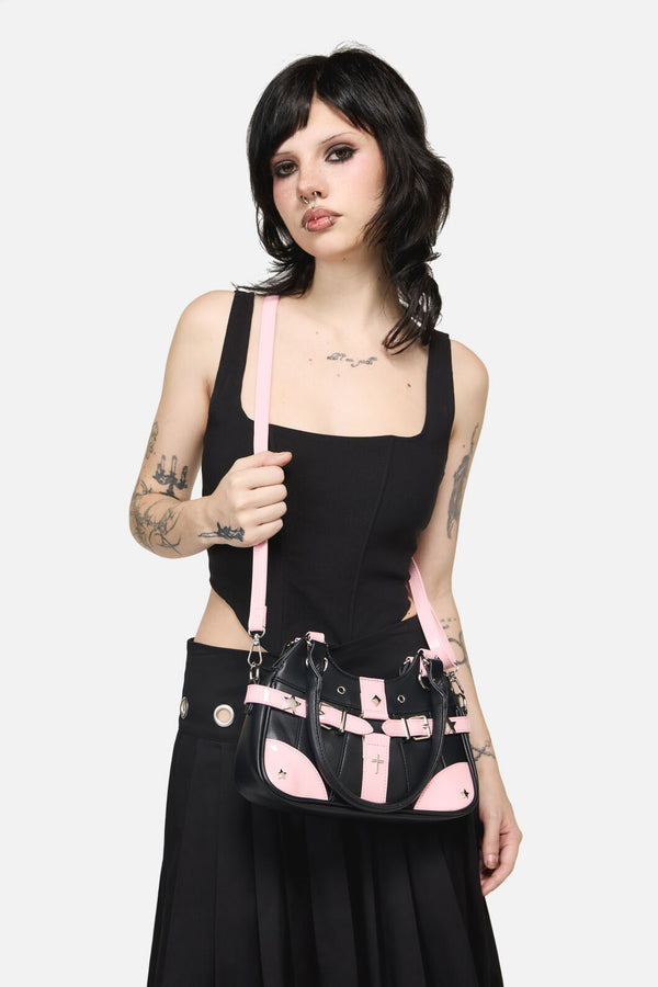 Black Friday - Black & Pink Handbag - black-pink