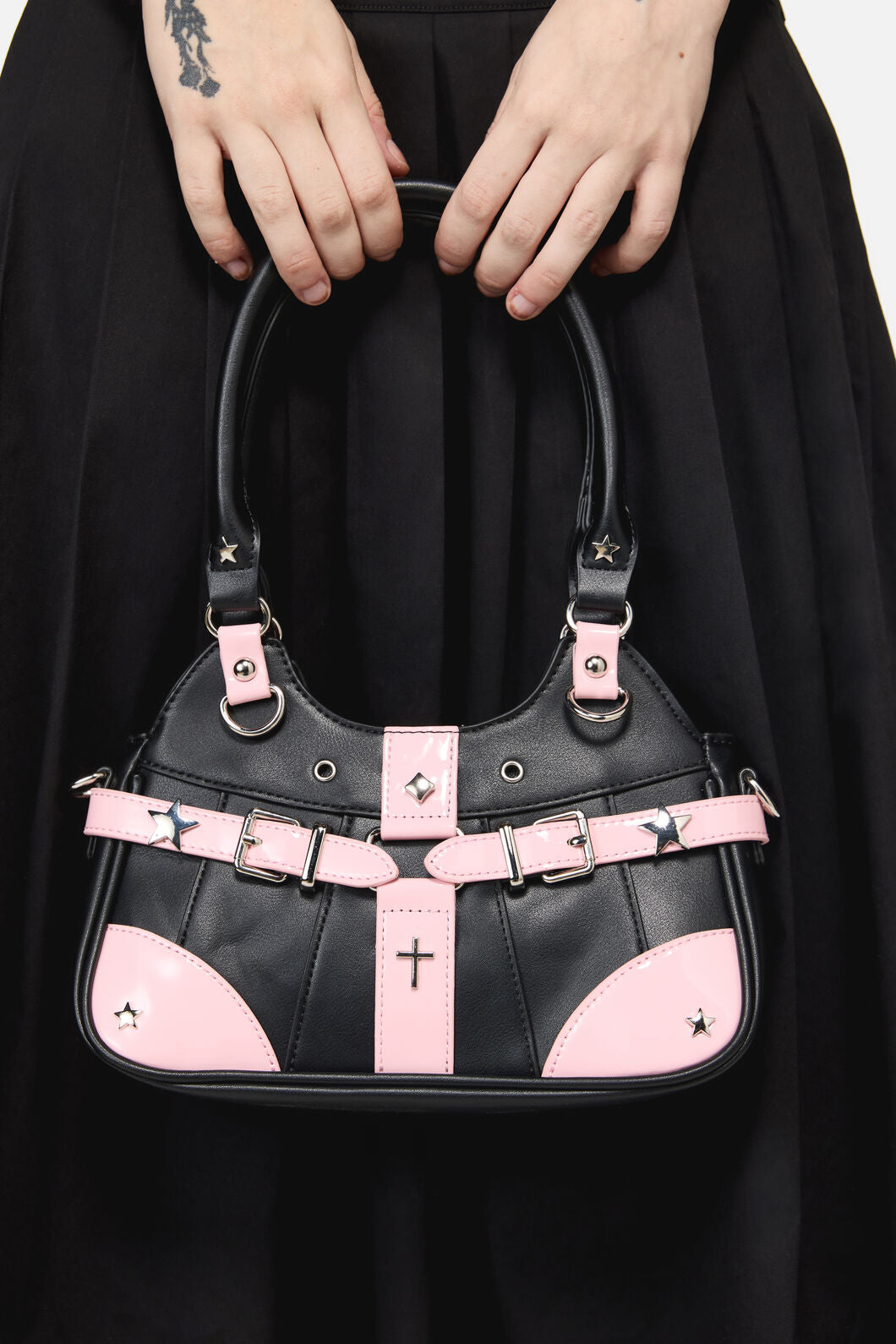 Black Friday - Black & Pink Handbag - black-pink